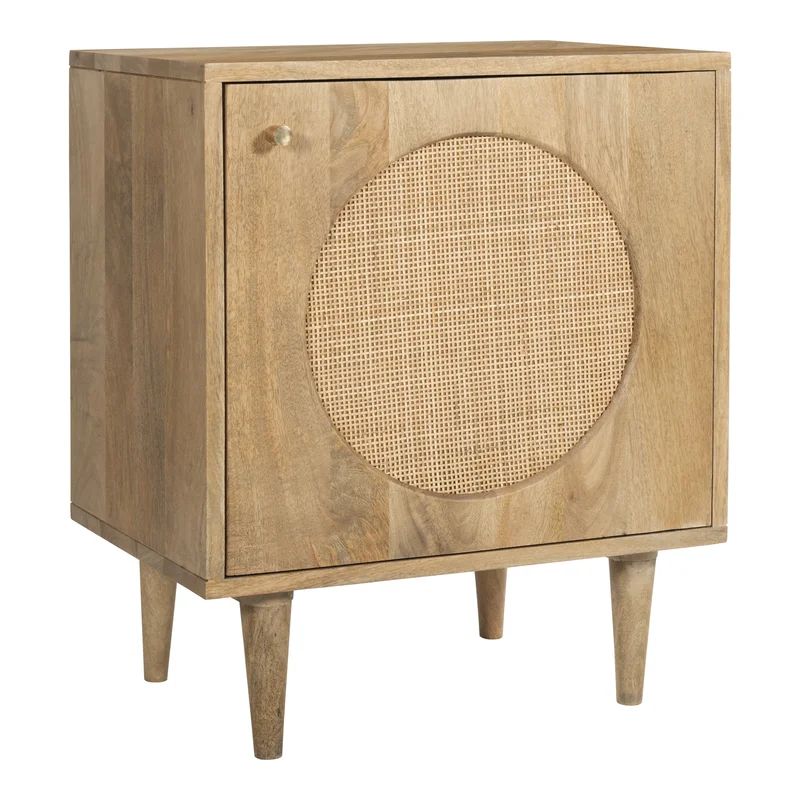 Milly Solid Wood With Cane 2-Drawer Nightstand | Wayfair North America