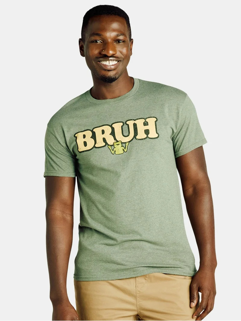 Humor Men's and Big Men's Bruh Frog Graphic Tee with Short Sleeves, Sizes S-3XL | Walmart (US)