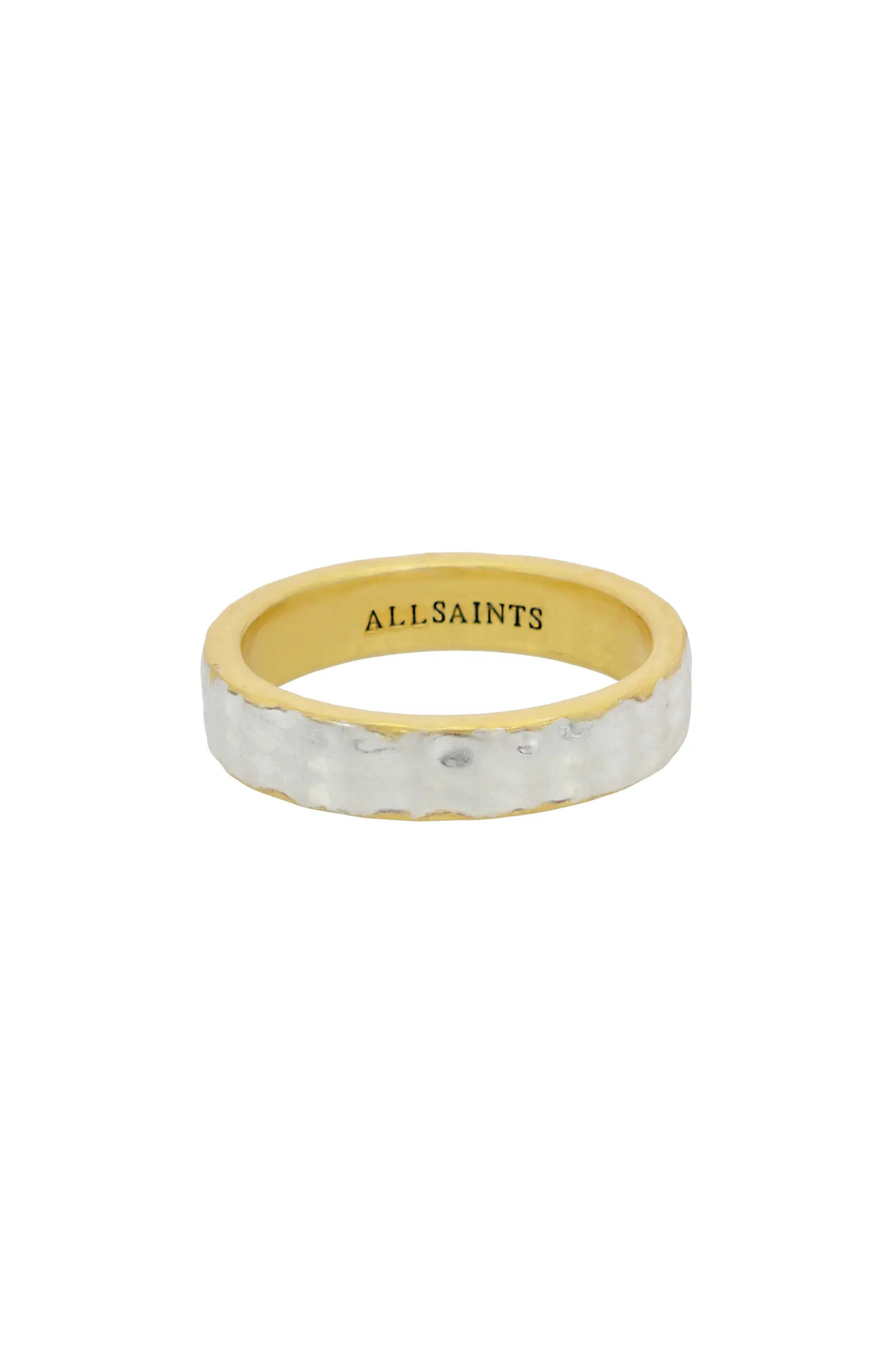 AllSaints Two-Tone Hammered Band Ring | Nordstrom | Nordstrom
