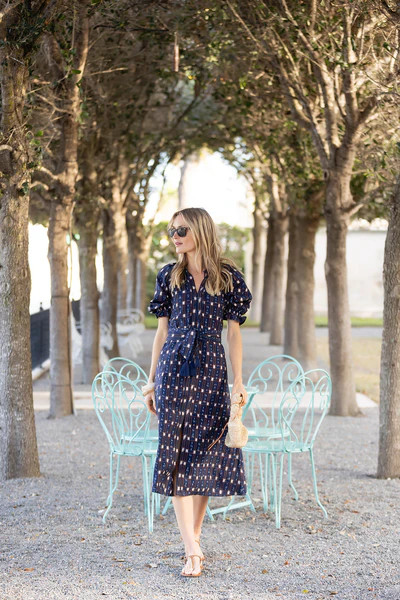 Zoe Dress Ikat - Twilight | Julia Amory