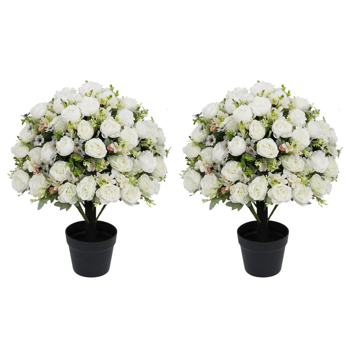 Bring the beauty of spring indoors and outdoors with this 24" artificial peony plant. Crafted wit... | Wayfair North America