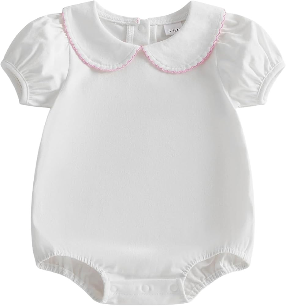 Balaflyie Bubble Romper Baby Boy Girl Cotton Collar Bodysuit Oversize T-shirt Romper Infant Top | Amazon (US)