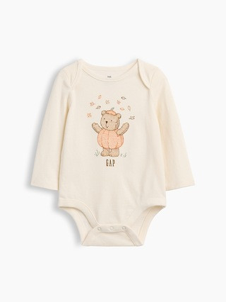 Baby First Favorites Organic Cotton Halloween Bear Bodysuit | Gap (US)