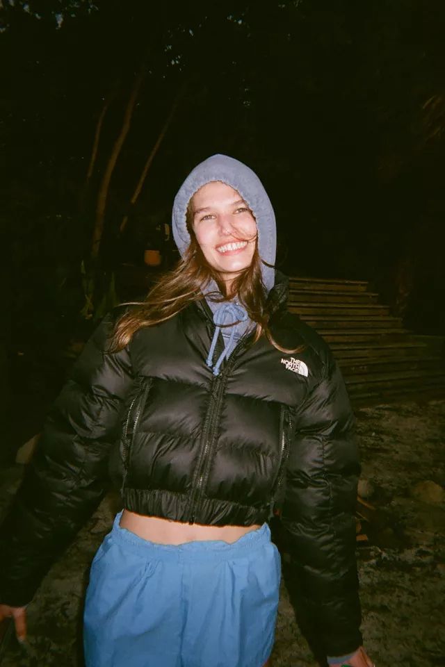 The North Face Black Box Cropped Puffer Jacket | Urban Outfitters (US and RoW)