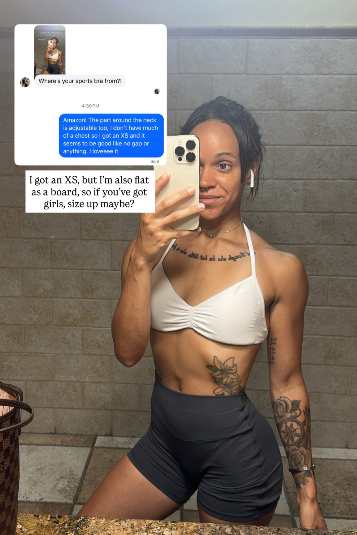 Halter sports bra! Adjustable straps too! 
I’m wearing an XS
sports bra
Ootd
Gym outfit 

#LTKootd #LTKfitnessgoals #LTKActive