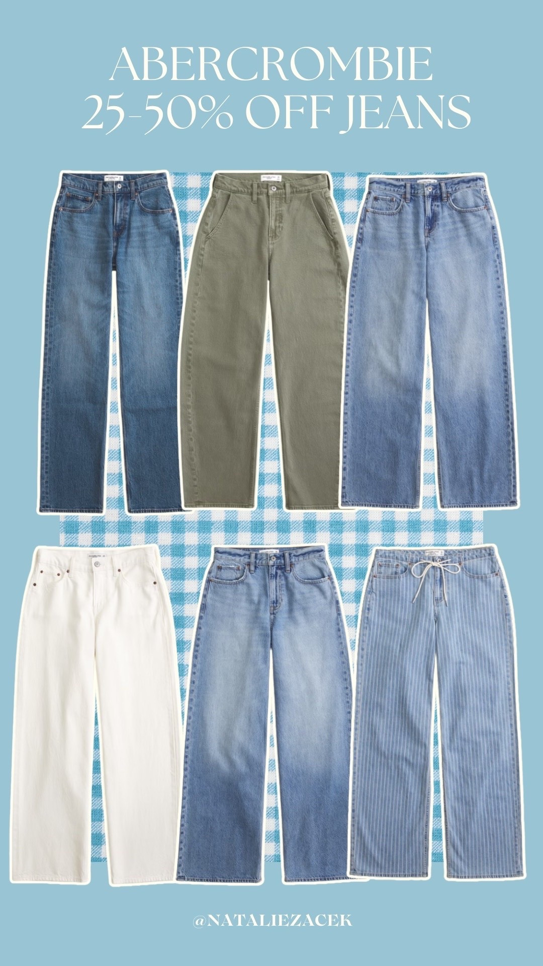 Abercrombie is doing 25-50% off jeans rn and with code DENIMAF you can get an extra 15% off

#LTKSaleAlert #LTKgrwm #LTKootd