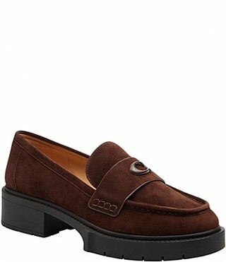 COACH Women's Leah Suede Signature Logo Loafers - 9 | Dillard's