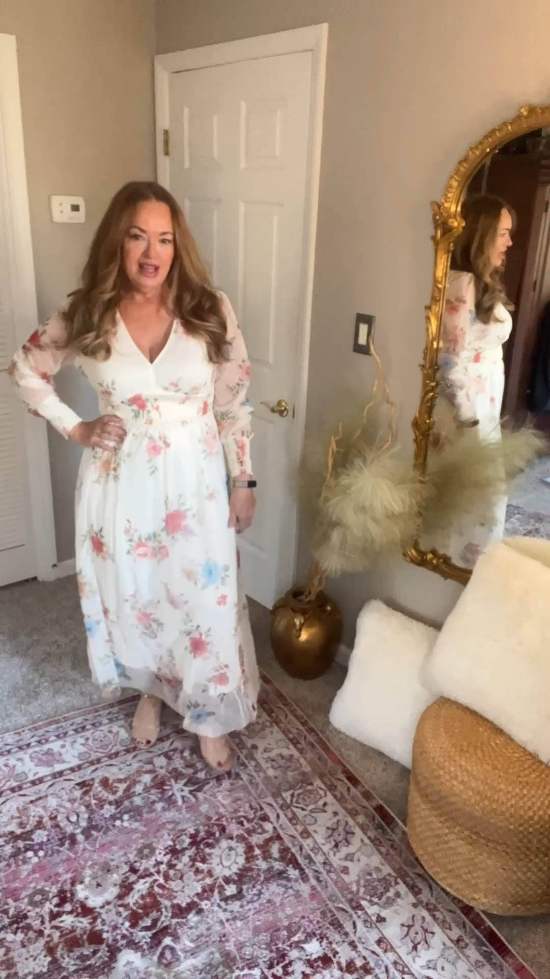 Special occasion feminine floral maxi dress. Perfect for Weddings, travel and Kentucky Derby. 

#LTKSeasonal #LTKMidsize #LTKFindsUnder50