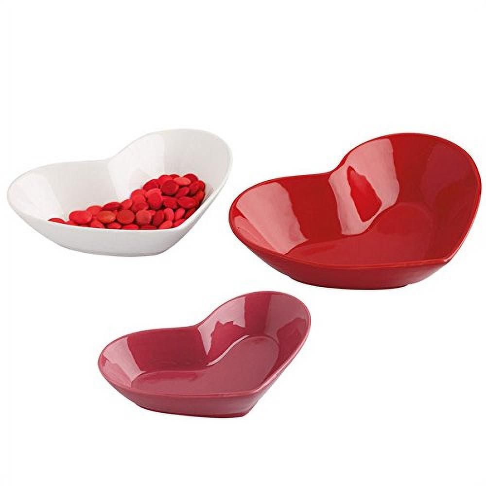 DII Hearts Ceramic Dish Set - Set of 3 - Walmart.com | Walmart (US)