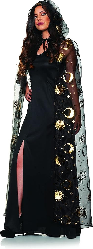 UNDERWRAPS Women's Celestial Sorceress Halloween Witch Sheer Costume Cape | Amazon (US)