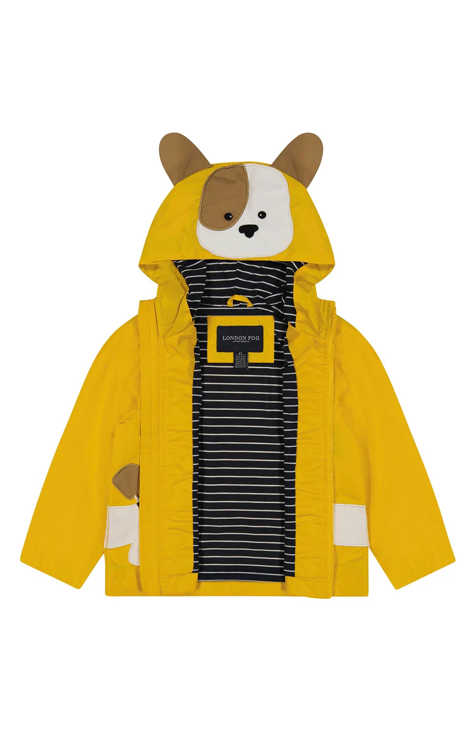 London Fog Kids' Puppy Water-Resistant Rain Slicker Hooded Jacket | Nordstromrack | Nordstrom Rack