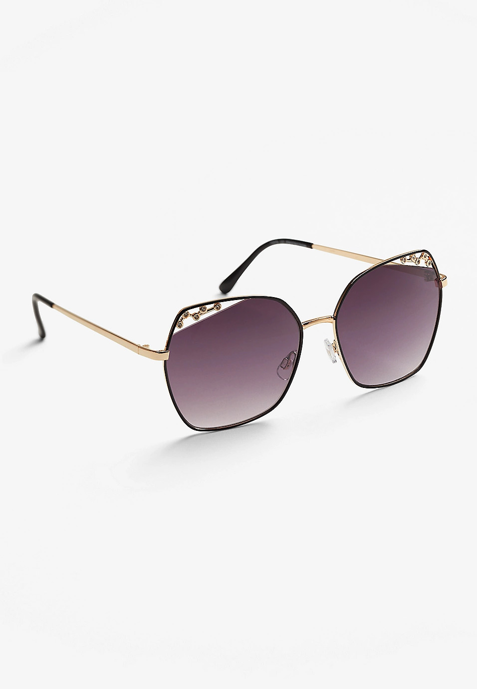 Oversized Rhinestone Lens Sunglasses | Maurices