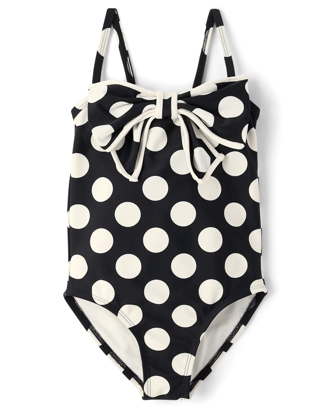 Girls Sleeveless Polka Dot Bow One Piece Swimsuit - Swim Shop - BLACK | Gymboree | Gymboree