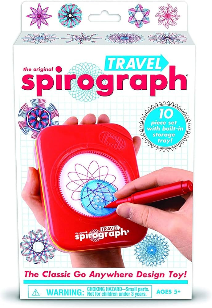 Travel Spirograph, The Classic Go Anywhere Design Toy, 10 Piece Set with Built-in Storage Tray | Amazon (CA)