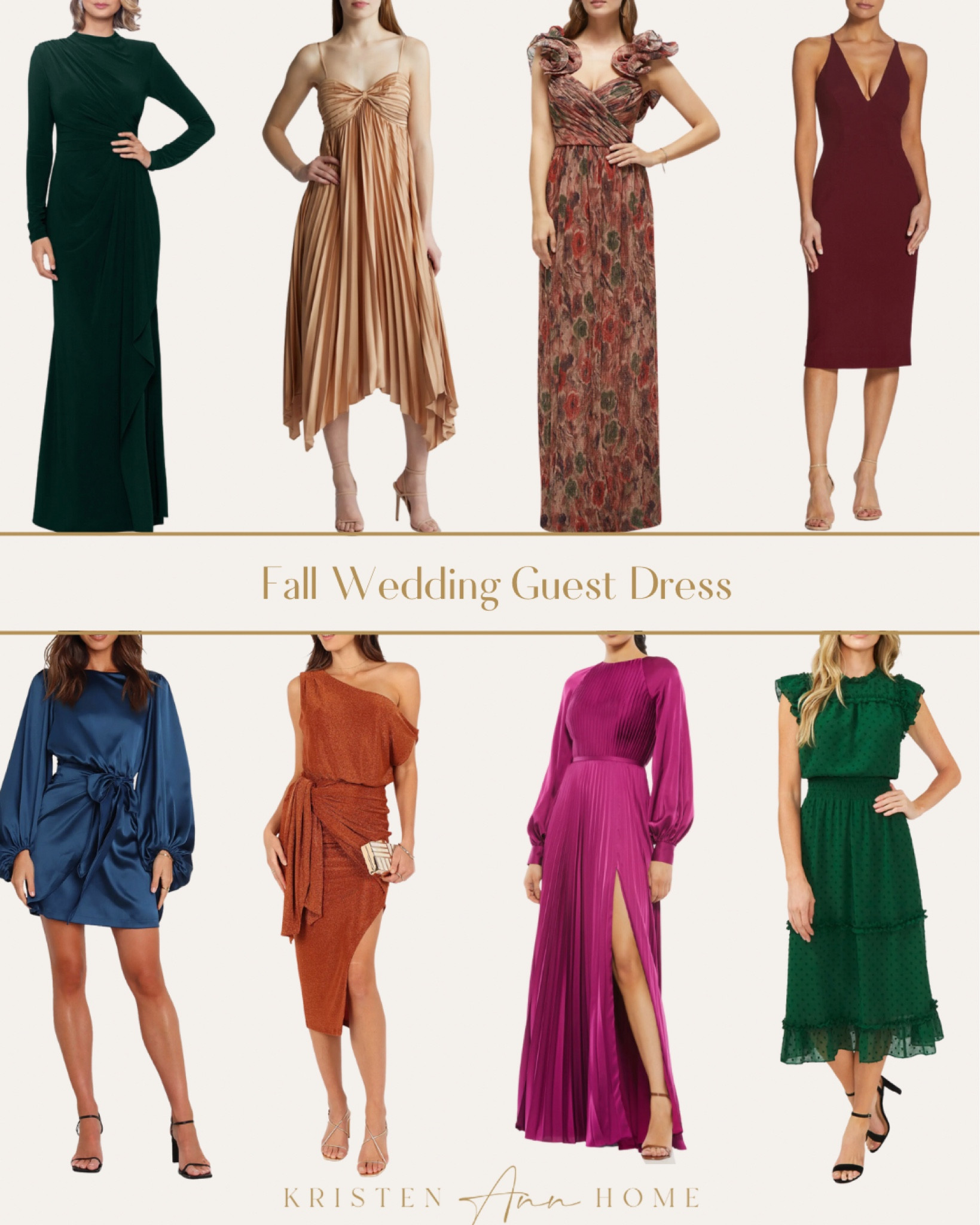 Fall wedding guest dress options. Love all of these colors for fall options. Stunning dresses. 

#LTKParties #LTKWedding #LTKStyleTip