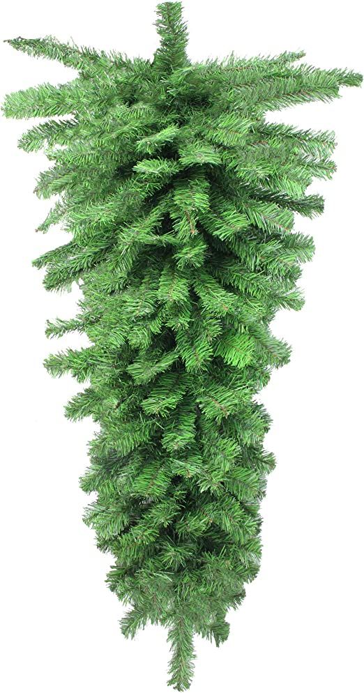 Northlight 54" Colorado Spruce Green Artificial Christmas Teardrop Swag - Unlit | Amazon (US)