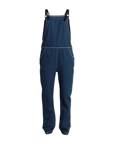 Burberry Woman Overalls Blue Size 2 Cotton, Bovine leather | YOOX (US)