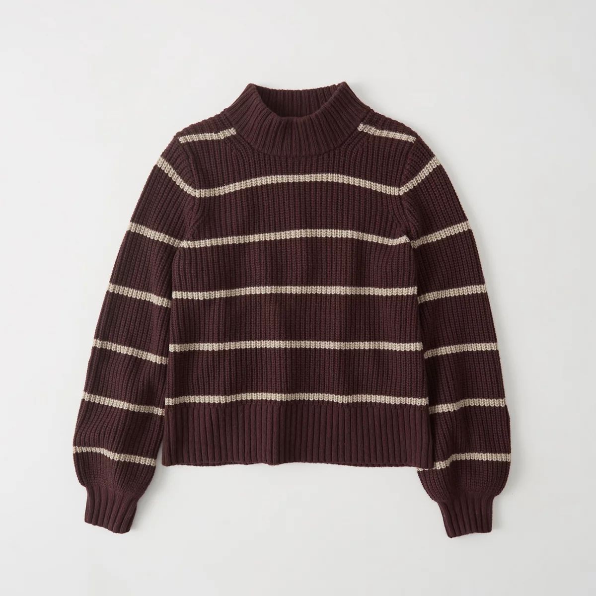 Puff Sleeve Mock Neck Sweater | Abercrombie & Fitch US & UK