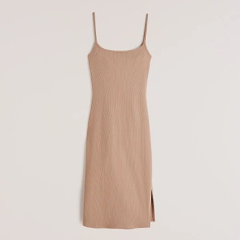 Seamless Rib Knit Midi Dress | Abercrombie & Fitch (US)