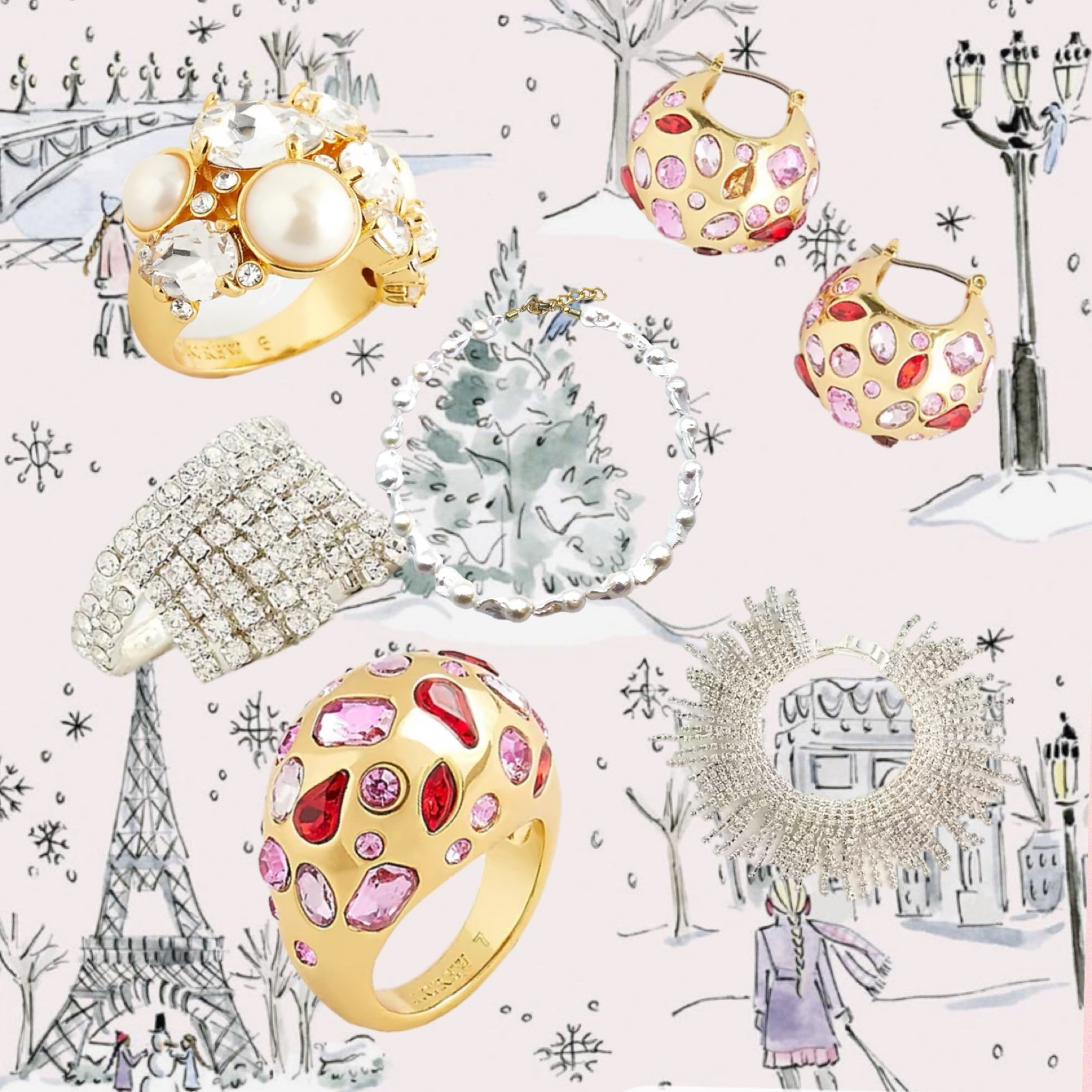 Brilliant Hoilday Jewels under $100.
“Silver and Gold..Silver and Gold” wear it now nor never! 
Tip: I buy a bigger size 7,8 in the rings and like to style a statement ring with my own personal jewelry. Mixing old and new is modern with tradition all in one. 
xNYWS

#LTKGiftGuide #LTKfindsunder100 #LTKHoliday