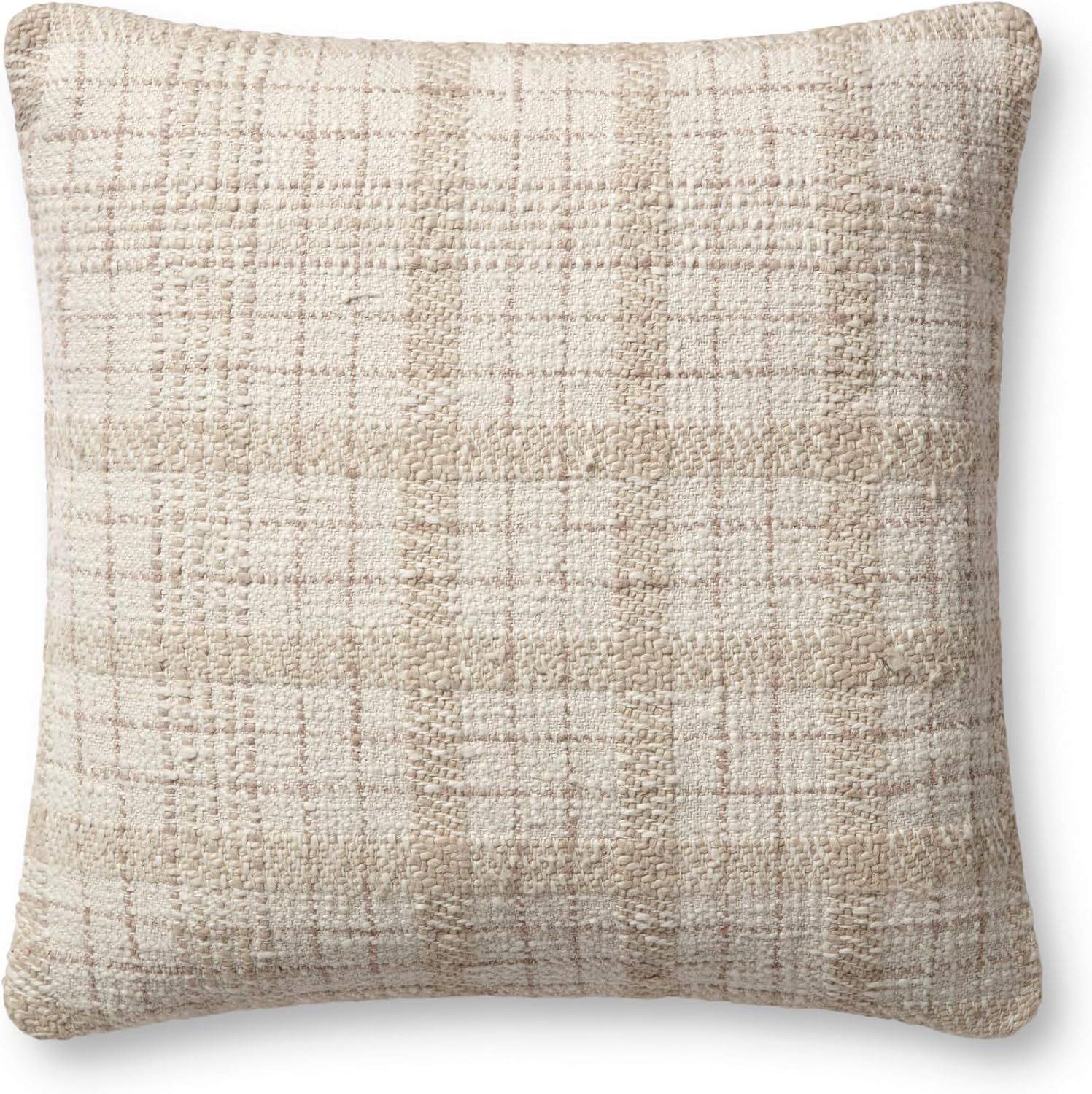 Loloi Fern Pillow, 18x18 Cover Only, Ivory/Beige | Amazon (US)