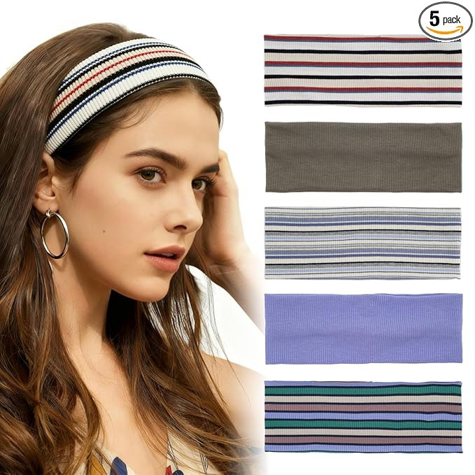 Aranya Women’s Headbands 5pcs / 4pcs – Soft Stretchy Fabric Headbands for Everyday Wear, Yoga... | Amazon (US)