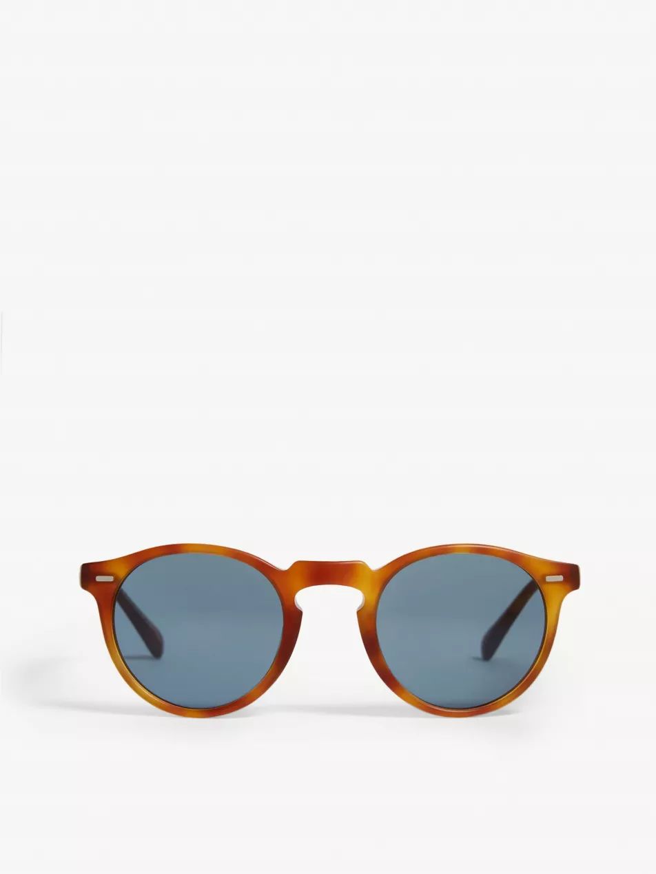 Gregory Peck tortoiseshell round-frame sunglasses | Selfridges