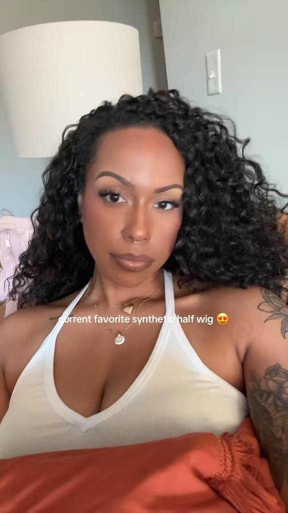 Current favorite synthetic curly half wig 😍

#LTKBeauty #LTKgrwm #LTKMidsize