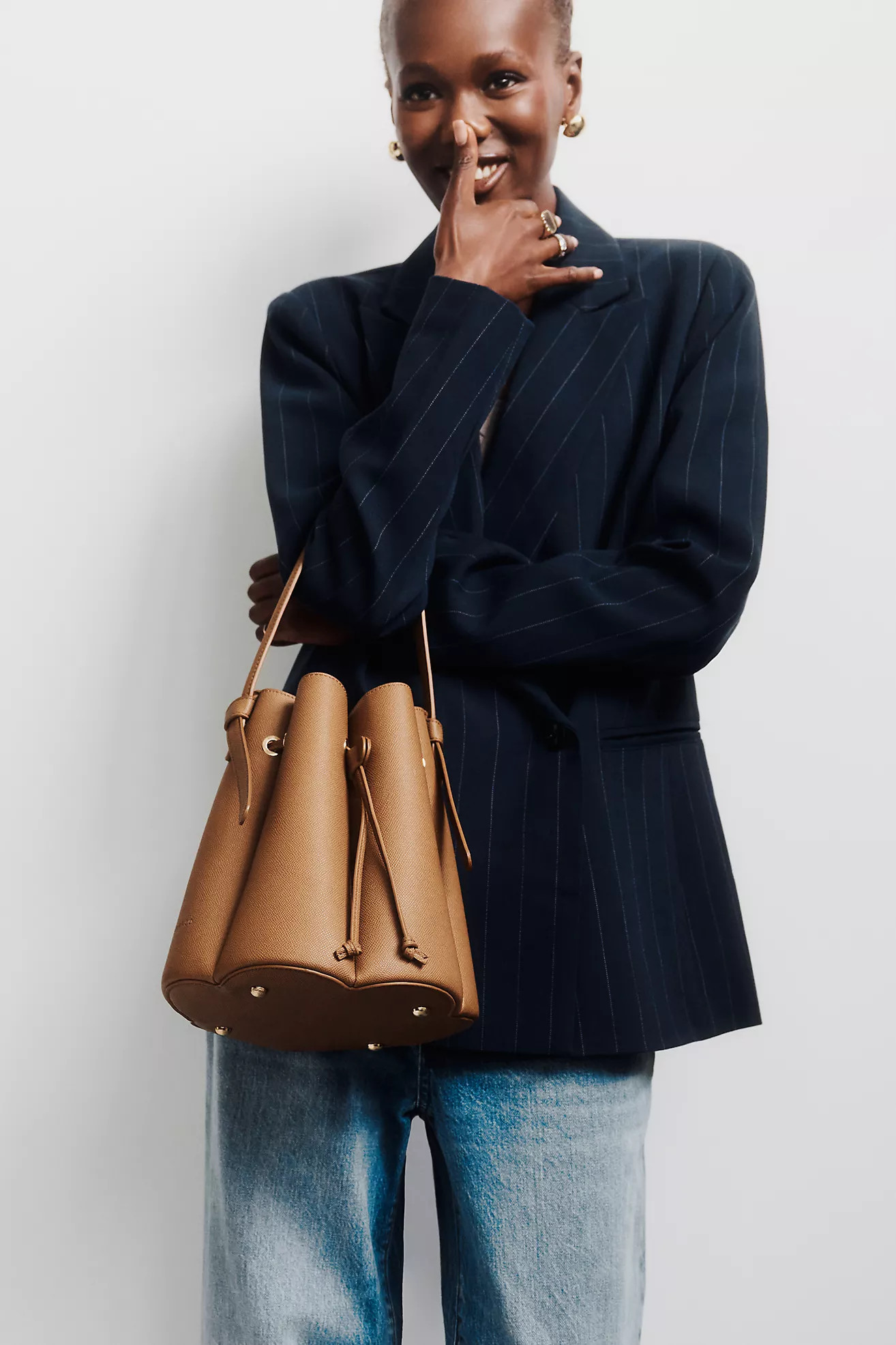 Melie Bianco Laguna Faux Leather Bucket Bag | Anthropologie (US)