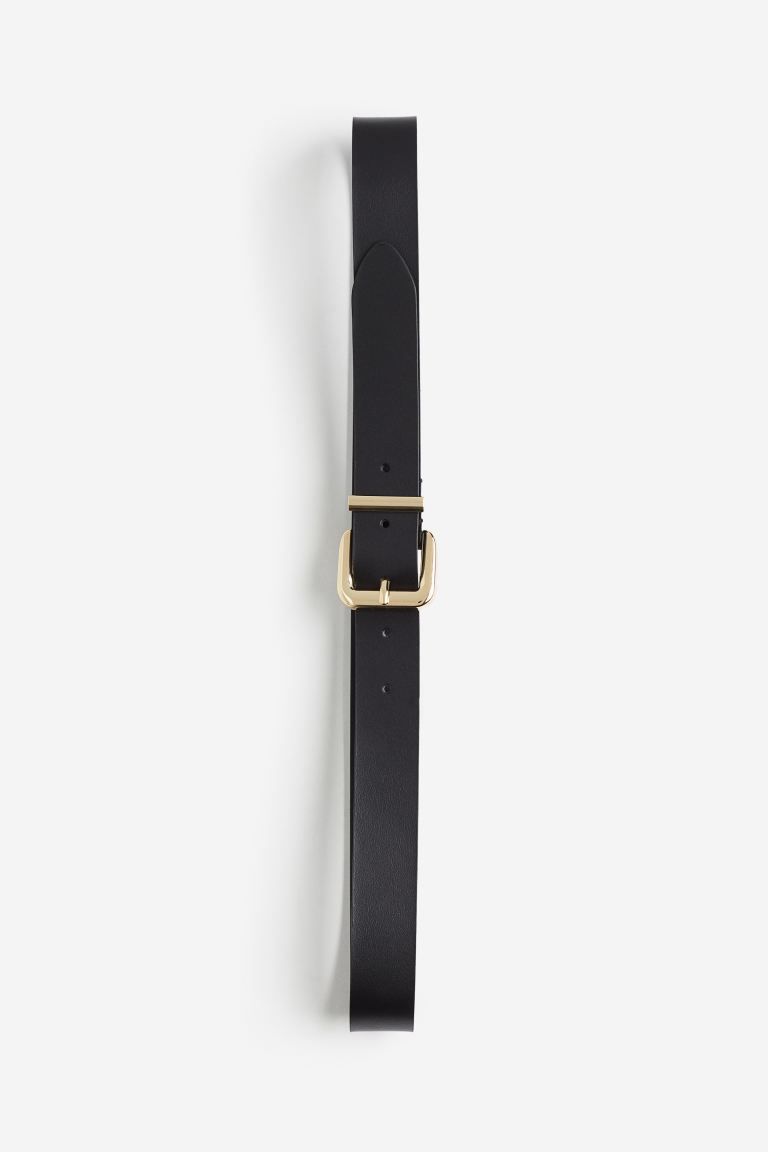 Leather belt - Black - Ladies | H&M | H&M (UK, MY, IN, SG, PH, TW, HK)