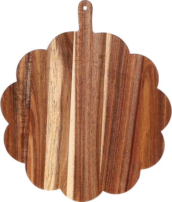 Havawish Scalloped Acacia Wood Boards Wooden Cutting Board for Bread Meat Cutting Boards Fruit Ch... | Amazon (CA)