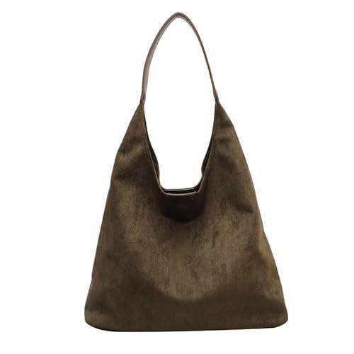 Suede Hobo Bag for Women Slouchy Purse Fashionable Office Tote Handbag(Green) | Amazon (US)