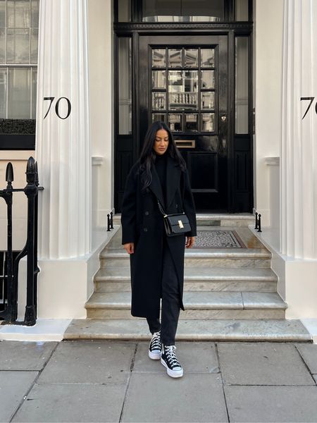 All black winter outfit , wool coat , converse 

#LTKfindsunder100 #LTKstyletip #LTKshoecrush