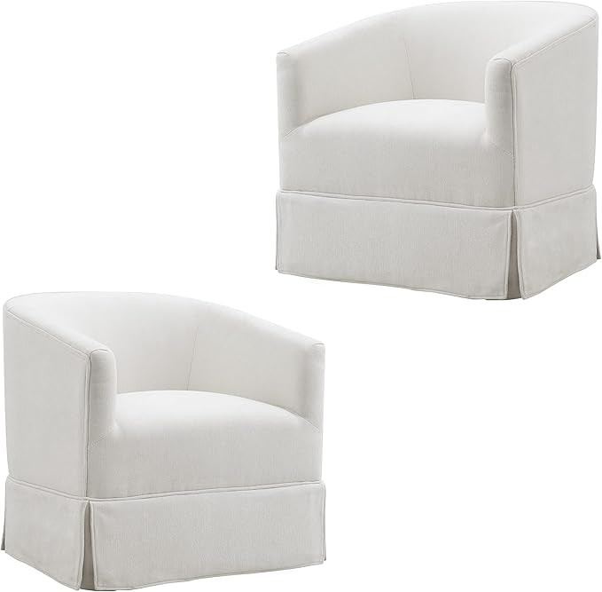 Locus Bono Swivel Accent Chair Set of 2, Upholstered Swivel Chairs for Living Room, Bedroom, Loun... | Amazon (US)