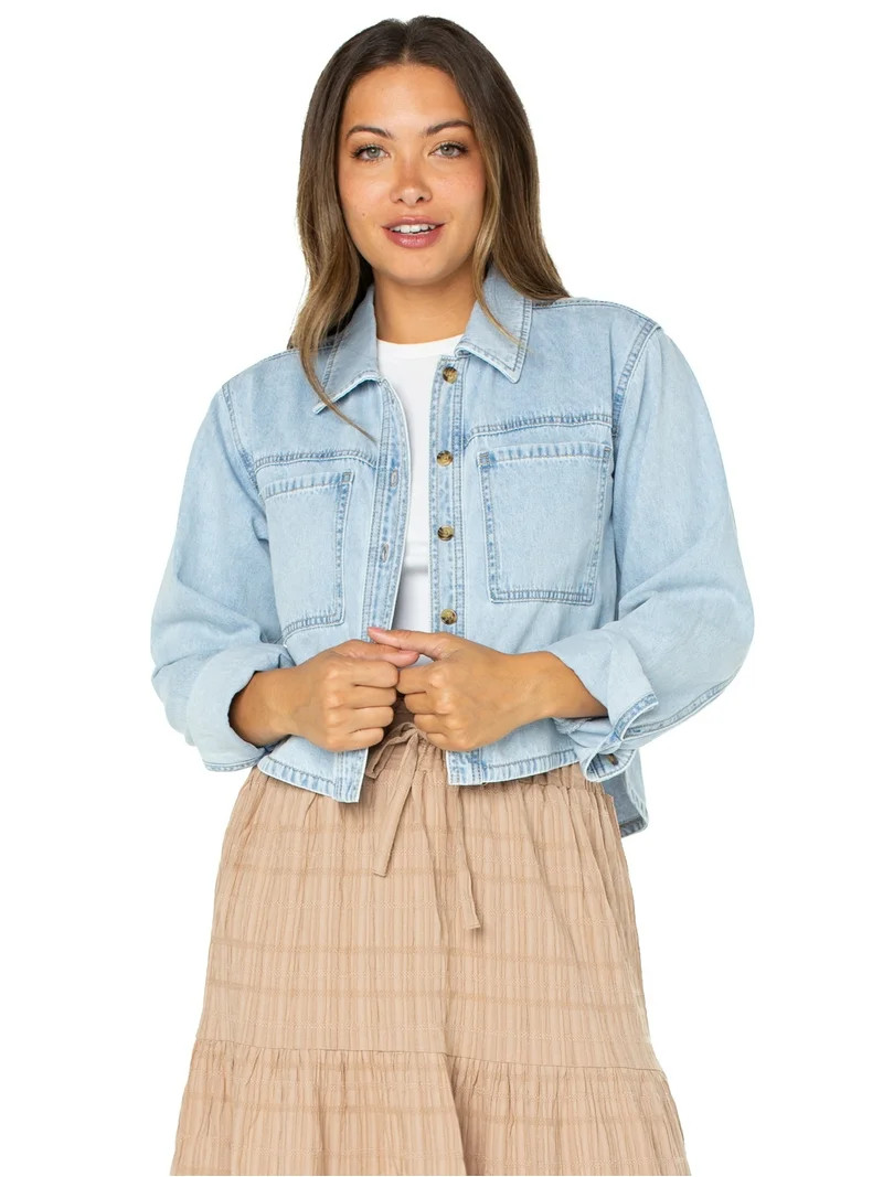 Celebrity Pink Juniors and Juniors Plus Hi Low Long Sleeve Shirt Sizes XXS-3X | Walmart (US)