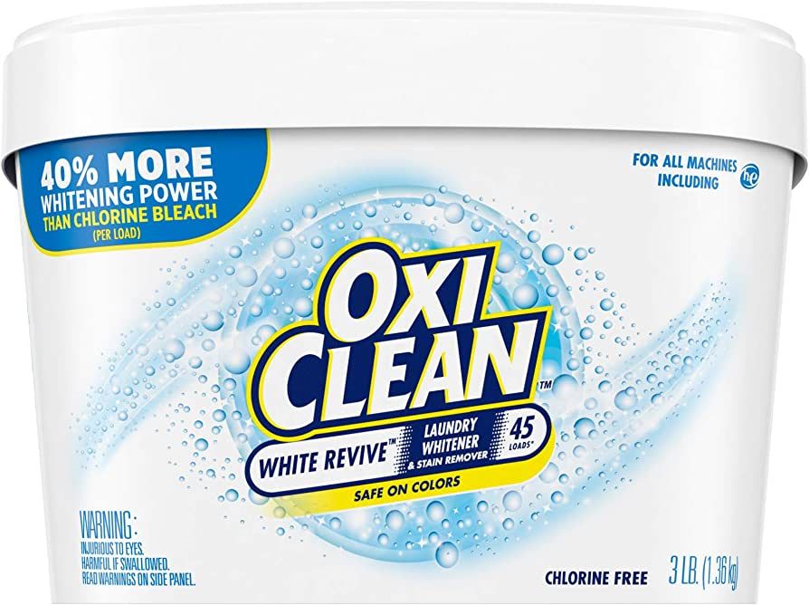 OxiClean White Revive Laundry Whitener + Stain Remover Crystals, Unscented, 3 lbs | Amazon (US)