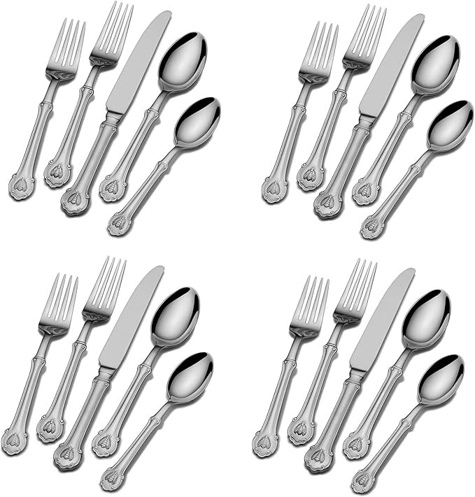 Wallace Napoleon Bee 18/10 Stainless Steel 20pc. Flatware Set (Service for Four) | Amazon (US)