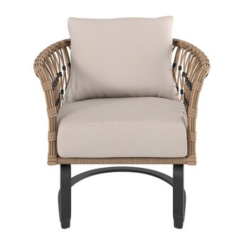 Style Selections Avery Station Set of 2 Woven Dark Brown Metal Frame Conversation Chair(s) with O... | Lowe's