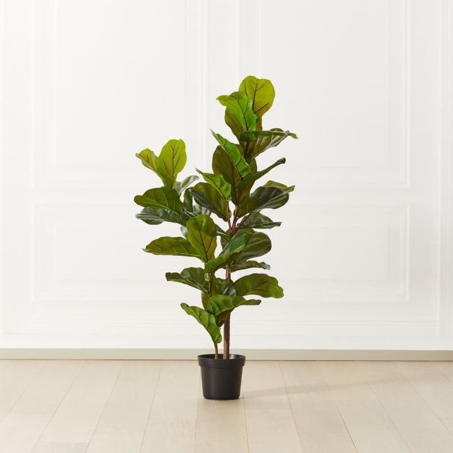 Faux Potted Fiddle Leaf Fig Tree 4' | CB2