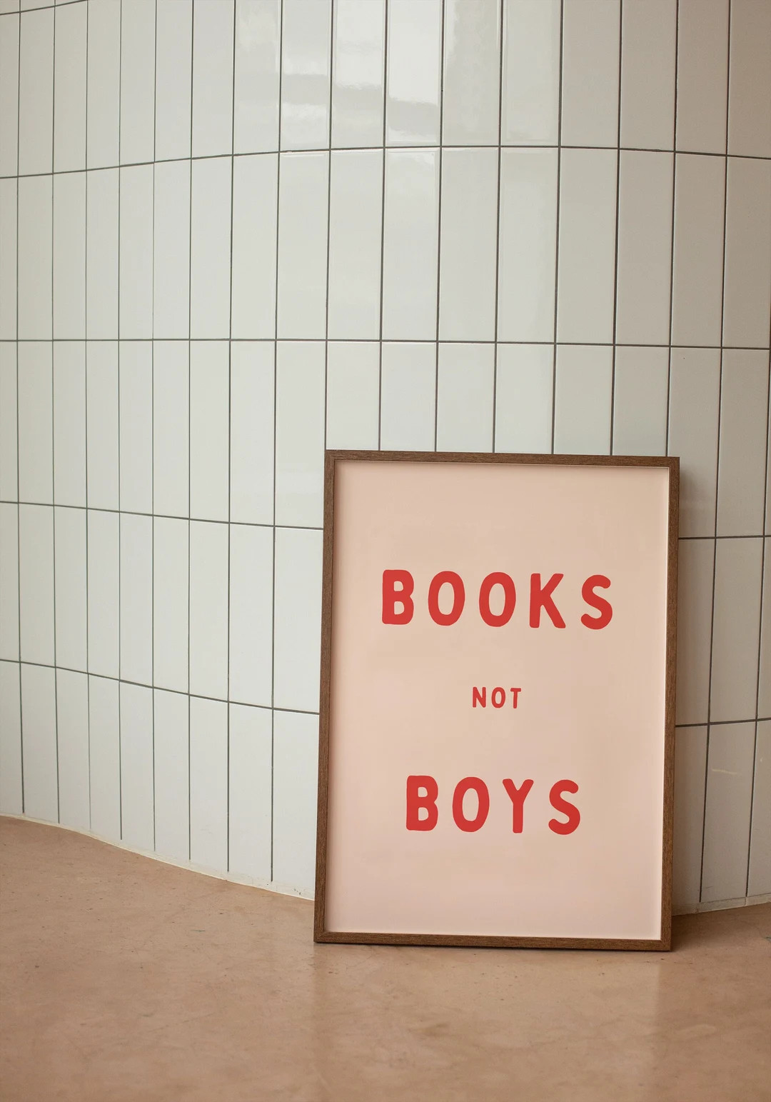 Books Not Boys Art Print - Etsy | Etsy (US)