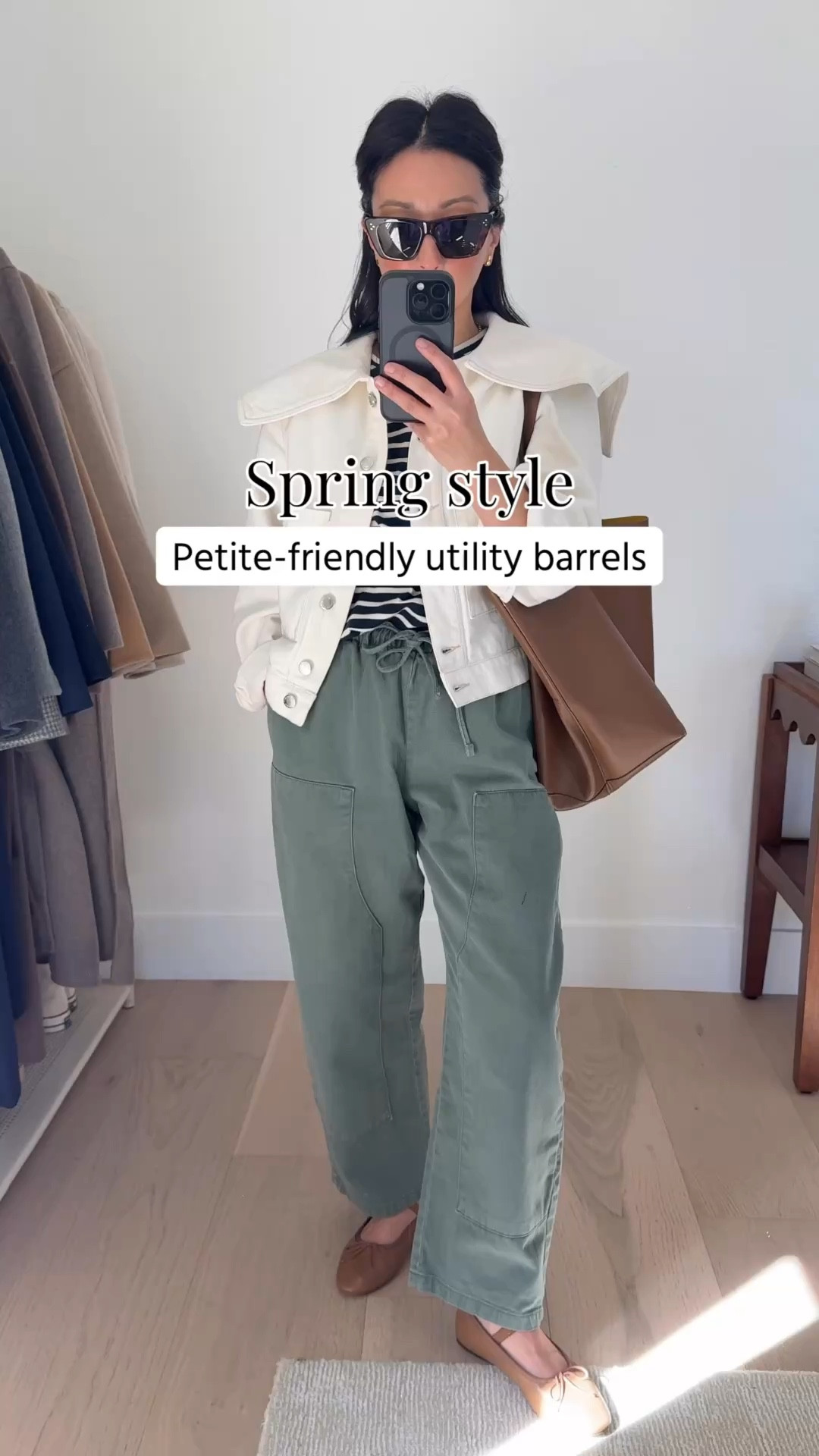 Spring outfits. Just got these petite-friendly utility barrel pants. Very comfy. Great length. 

Gap pants petite xs
Kule tee medium
Mango jacket small. Could wear the xs
Loeffler Randall ballet flats 5.5. 
Mansur Gavriel tote. Color
Is old
Celine sunglasses
Quince earrings
Dorsey James necklace 15"

Petite style, spring style, spring outfits, denim jacket 

#LTKSeasonal #LTKPetite #LTKootd