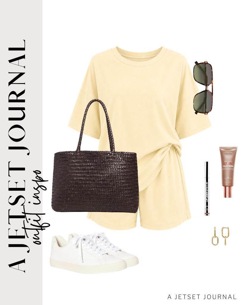 If you’re feeling cheerful and bright, wear something yellow like this Trendy Queen 2-piece matching set. You can style it with a Madewell leather tote and white Veja sneakers. These PAVOI paperclip earrings are perfect for this look, too.

#LTKSeasonal #LTKSaleAlert #LTKTravel
 

 