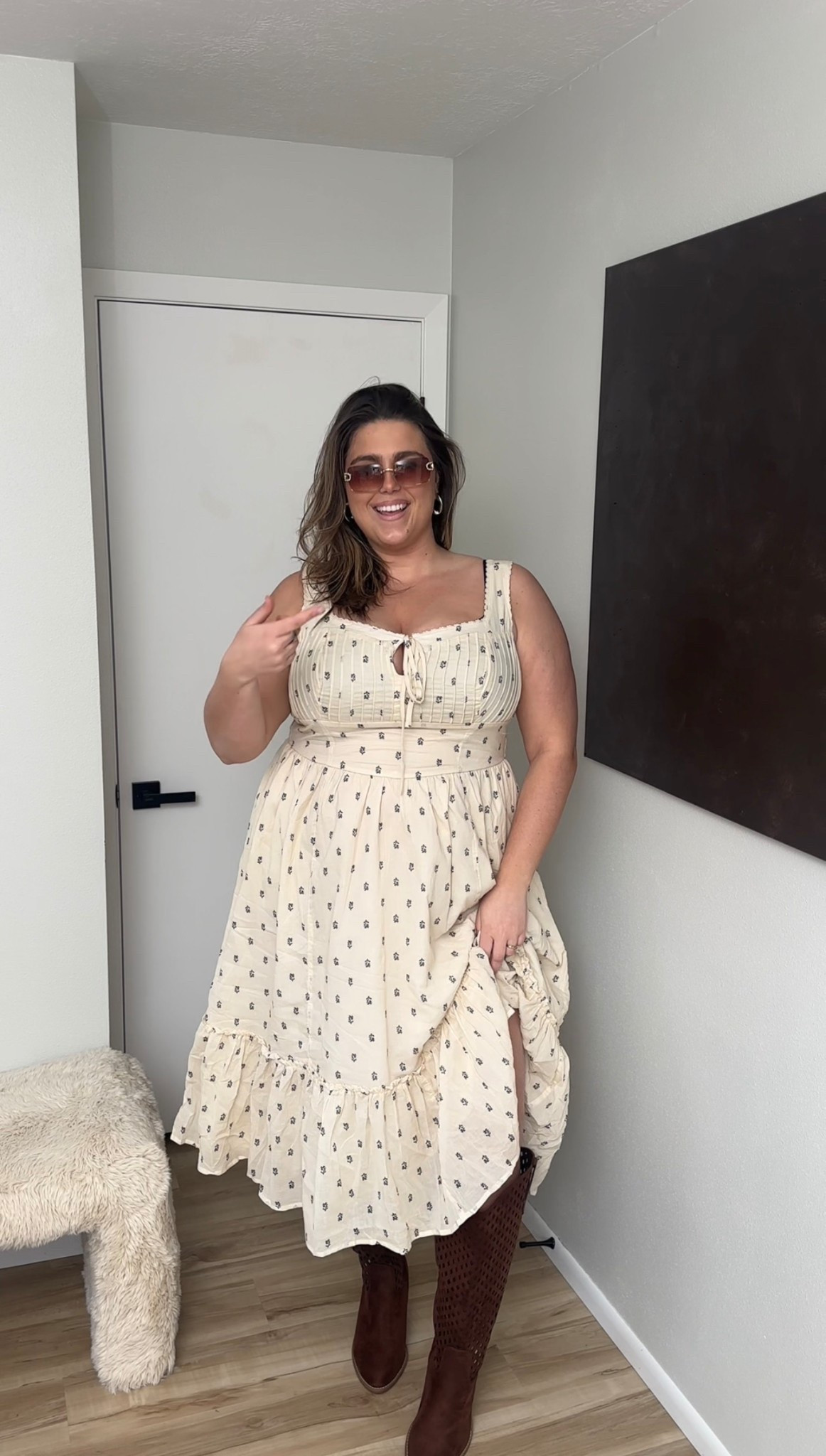 Size 2 in #torrid I’m a size 16/18 for reference!! The most beautiful dress and wide calf boots!

#LTKMidsize #LTKFestival #LTKPlusSize