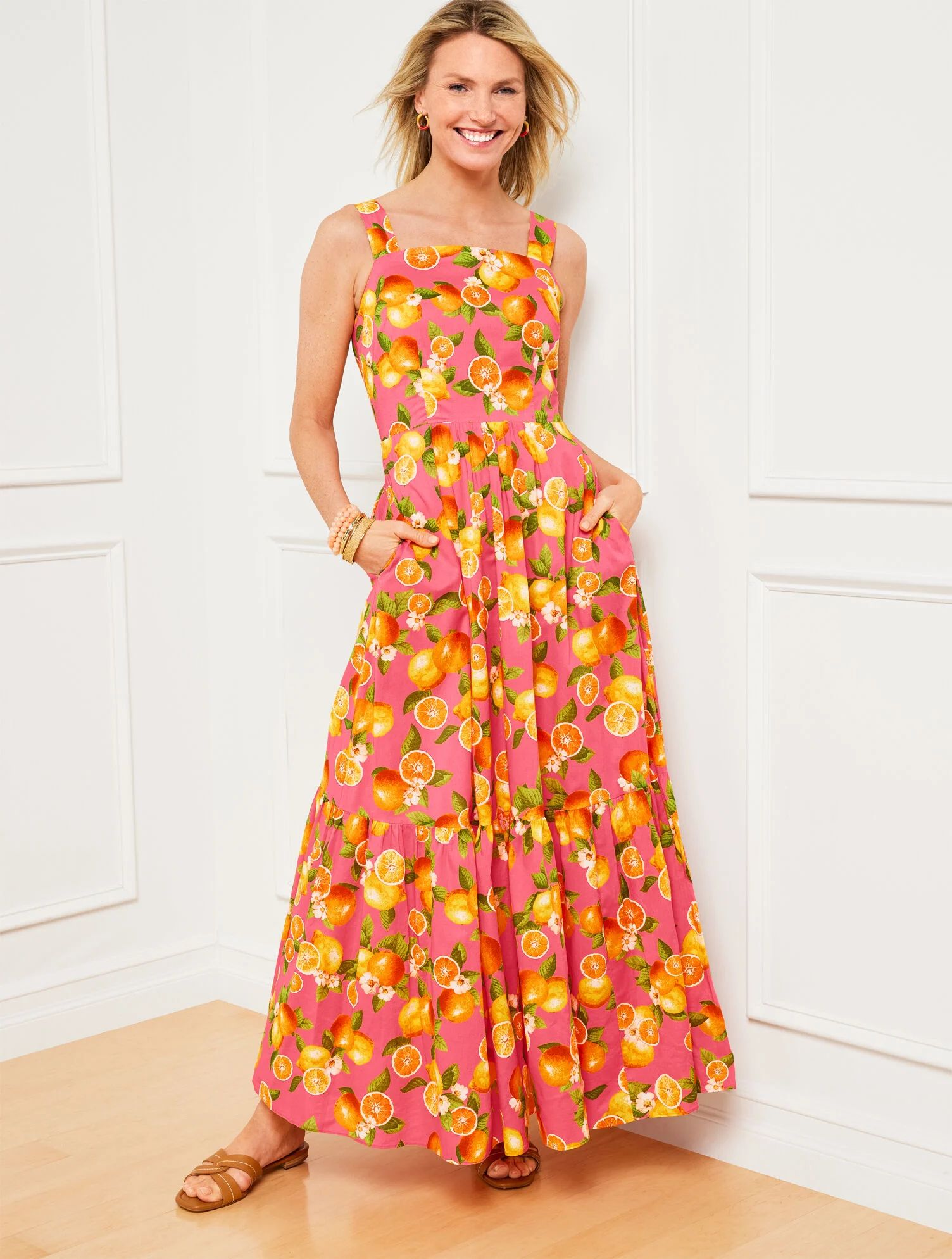Tiered Maxi Dress - Lemons and Oranges | Talbots