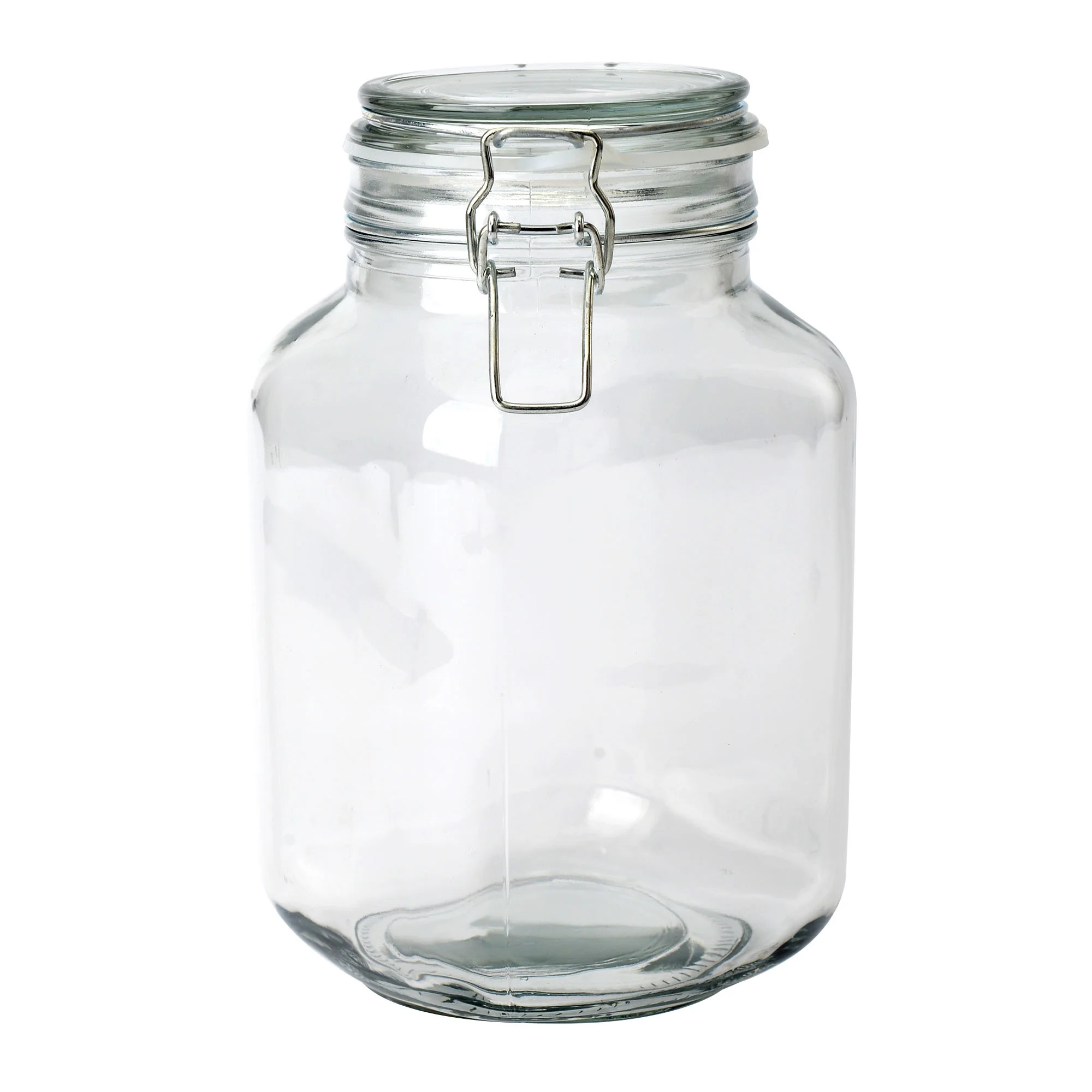 Mainstays Kitchen Storage 67-ounce Clear Glass Lock Lid Jar | Walmart (US)