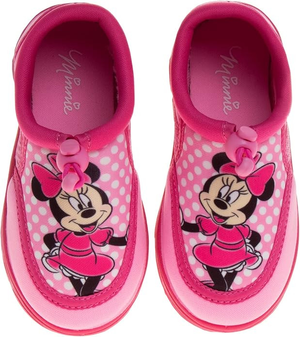 Disney Minnie Mouse Water Shoes - Pool Aqua Socks for Kids- Sandals Princess Bungee Waterproof Be... | Amazon (US)