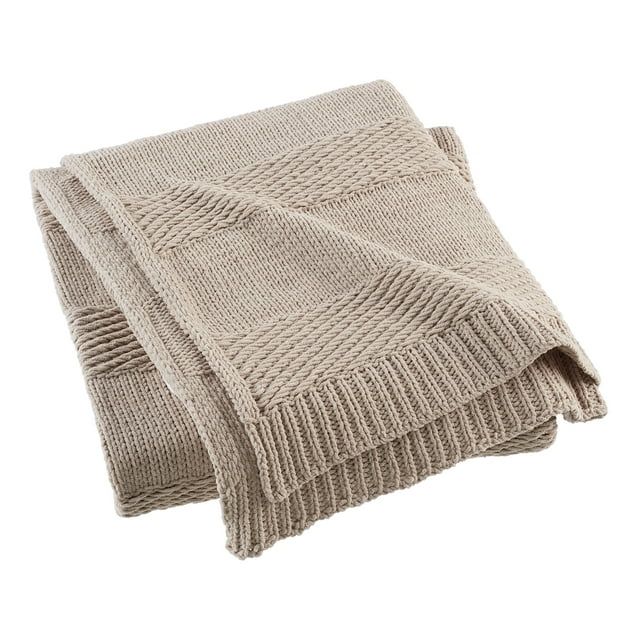 Beautiful Chenille Throw, Porcini, 50 x 60 inches, by Drew Barrymore - Walmart.com | Walmart (US)