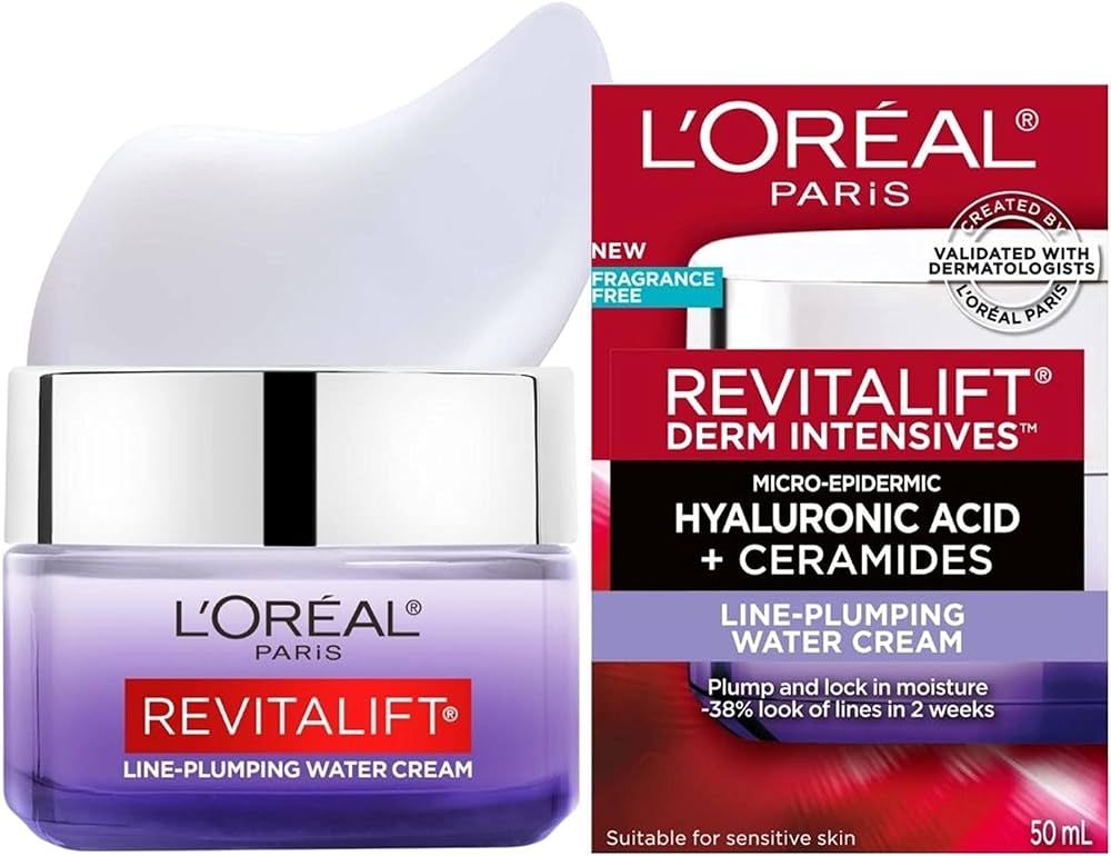 L'Oréal Paris Hyaluronic Acid + Ceramides Cream, Revitalift Micro-Epidermic, Replumping Face Moi... | Amazon (CA)