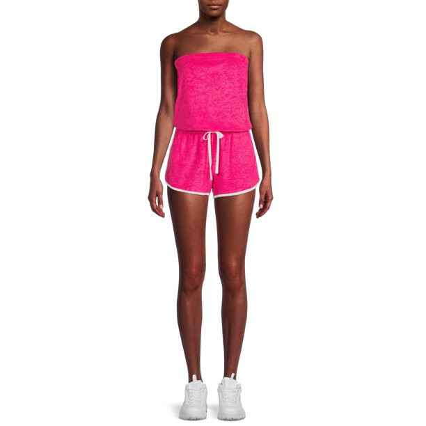 No Boundaries Juniors Terry Romper - Walmart.com | Walmart (US)