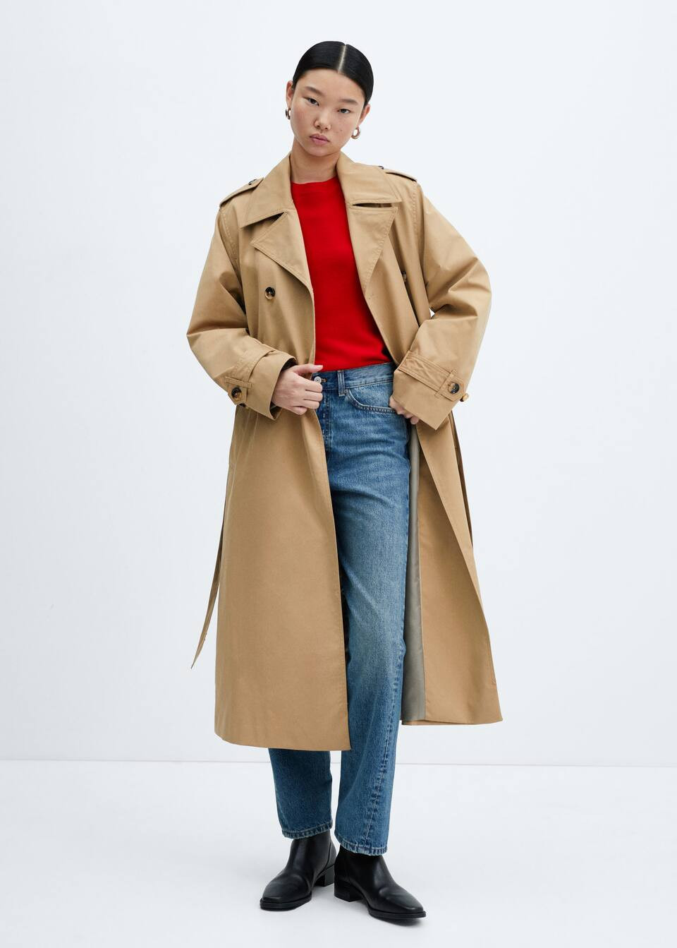 Double-button trench coat -  Women | Mango United Kingdom | MANGO (UK)